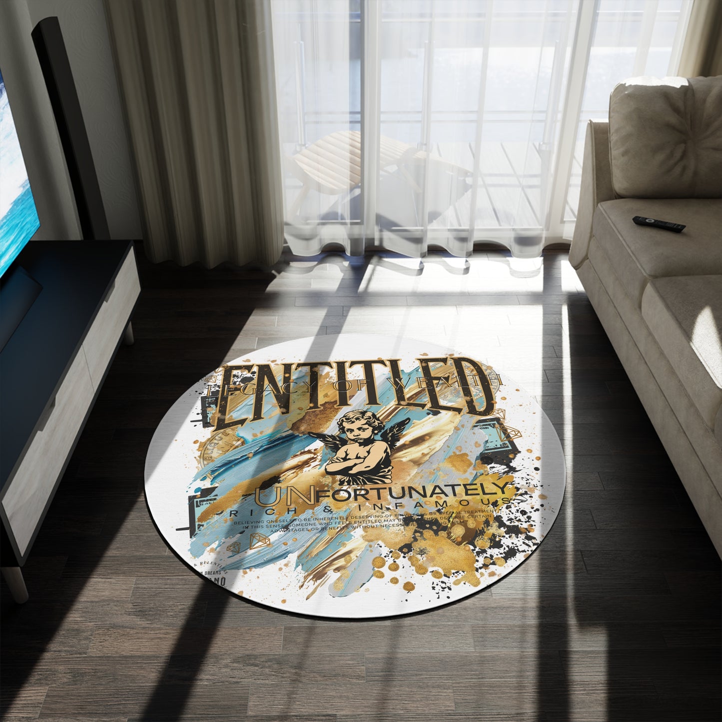 ENTITLED; Legacy of Wealth **Lux Life, Loud Money Edition** Round Rug