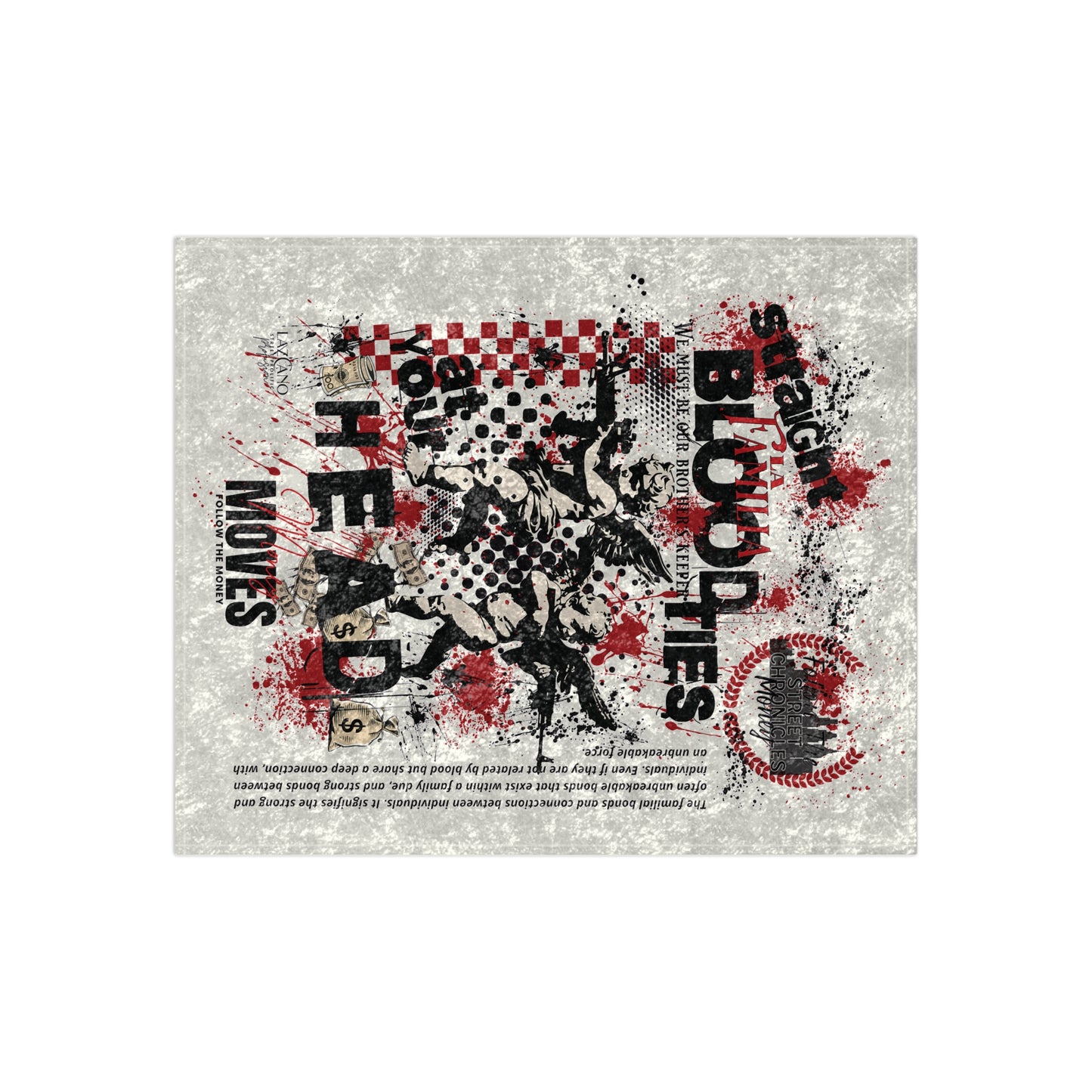 La Familia; Bloodties Crushed Velvet Blanket