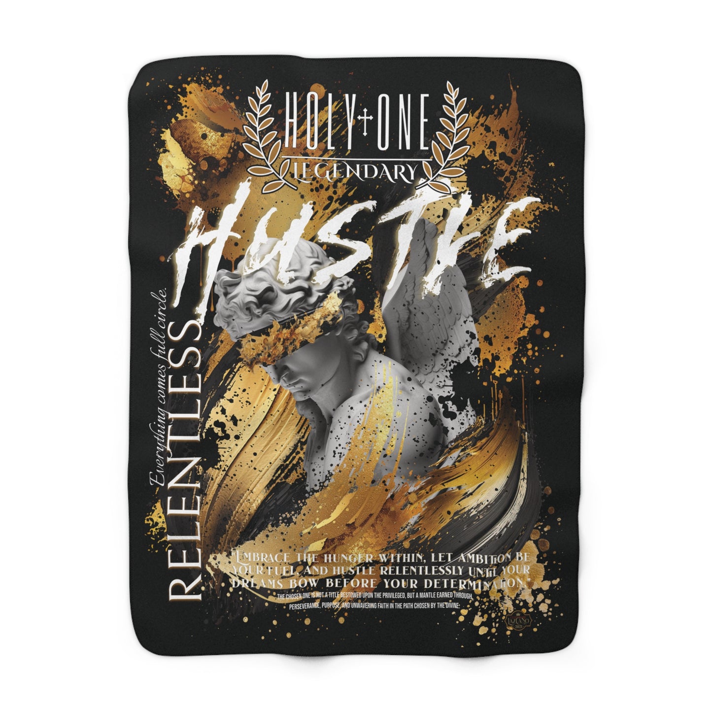 Relentless Hustle; Holy One Sherpa Fleece Blanket