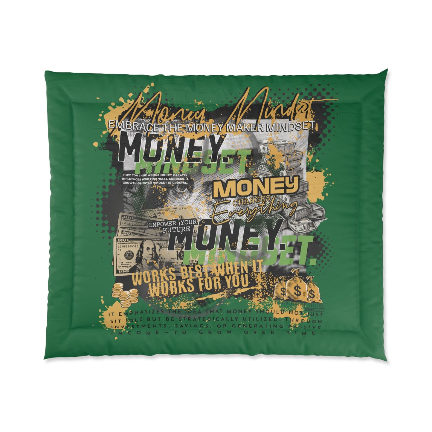 Money Mindset: No Handouts. Just Hustle Comforter