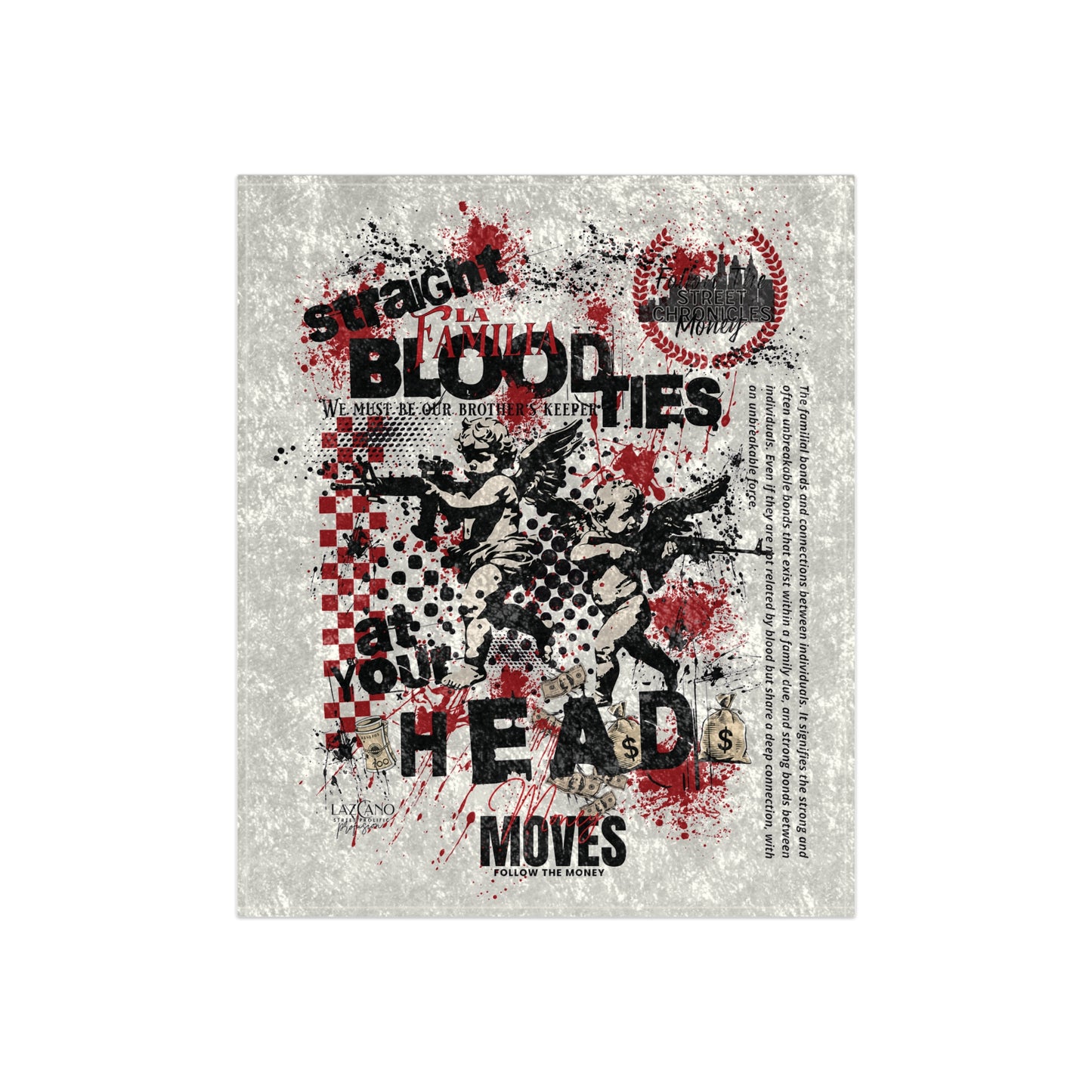 La Familia; Bloodties Crushed Velvet Blanket