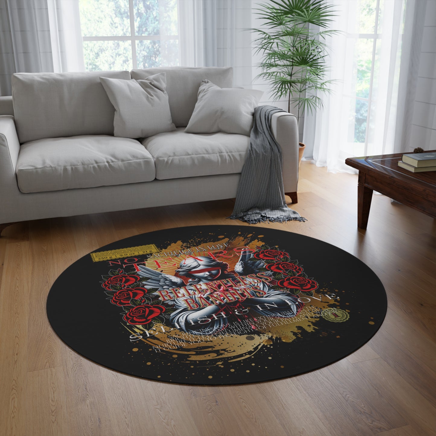 Relentless Bandits; Loyalty Over Lust Unique Round Rug