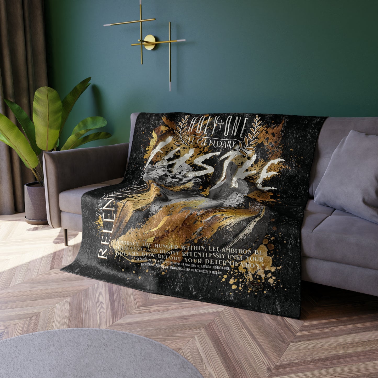 Relentless Hustle Crushed Velvet Blanket