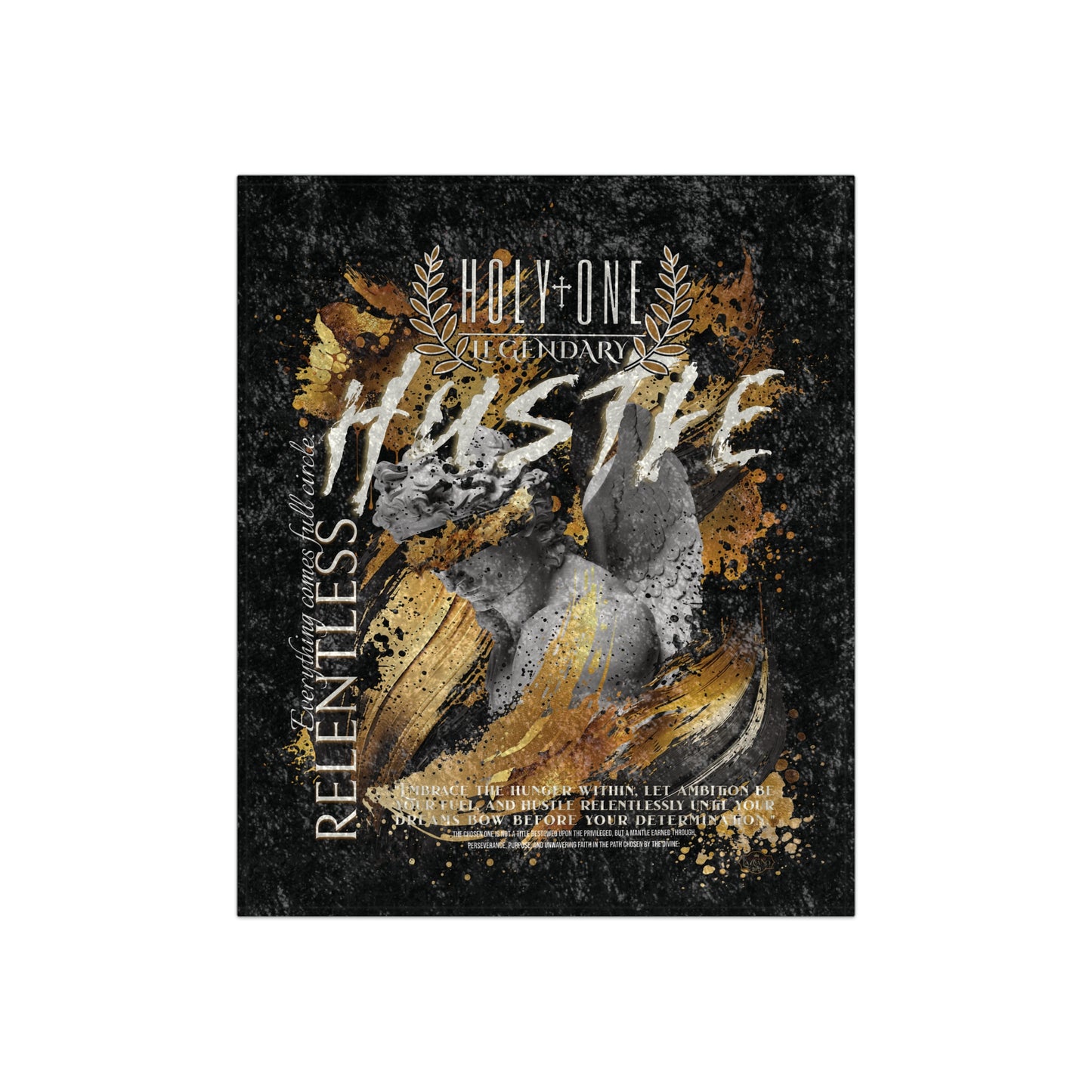 Relentless Hustle: Holy One Crushed Velvet Blanket